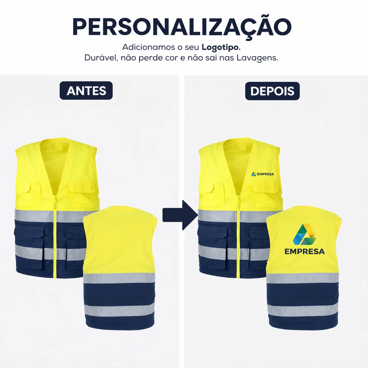 Colete Multibolsos Alta Visibilidade Refletor - Image 6