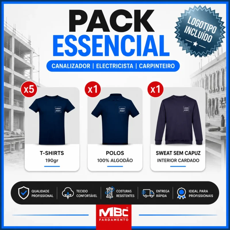 Pack Essencial- Eletricistas / Canalizadores / Carpinteiros
