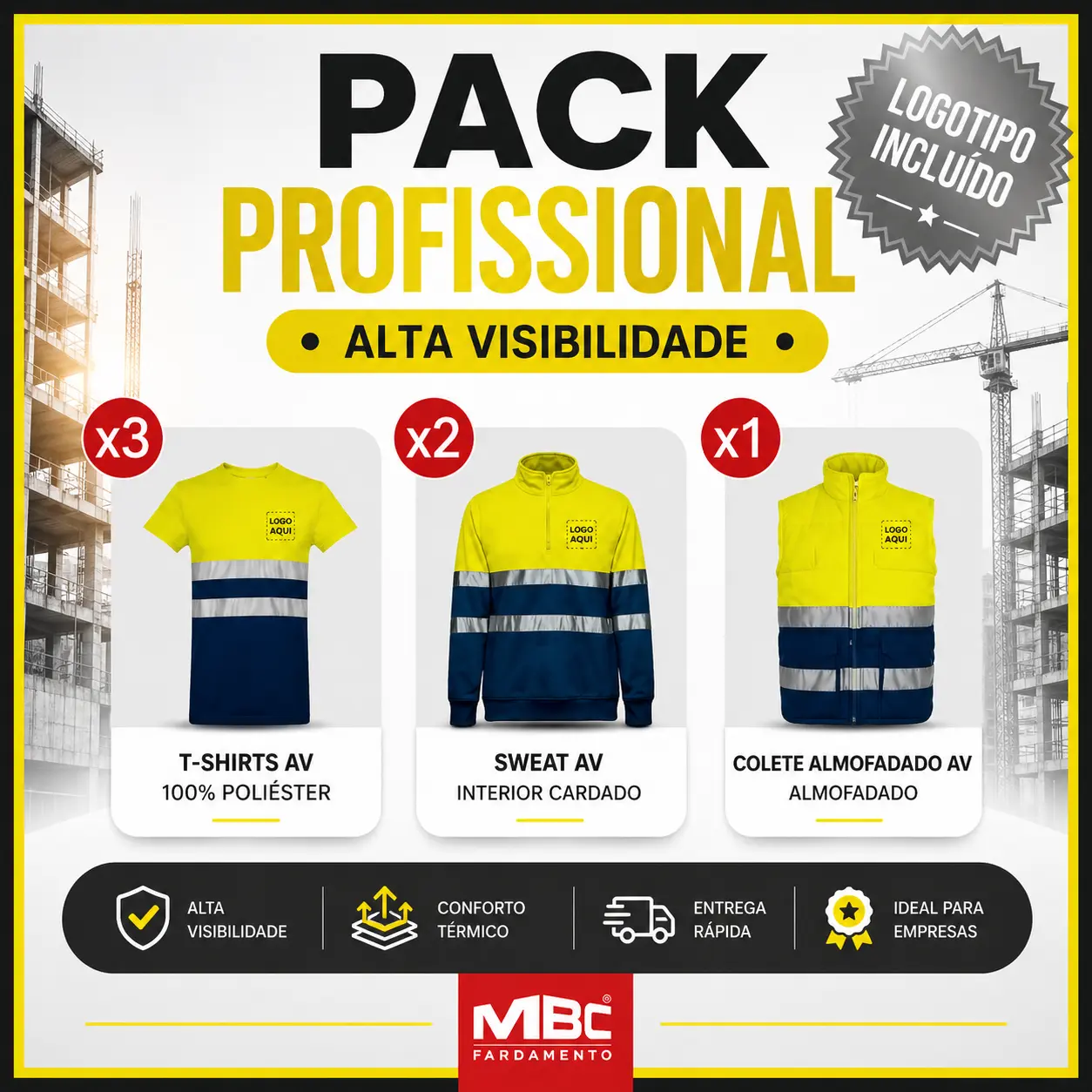 Pack Profissional- Alta Visibilidade