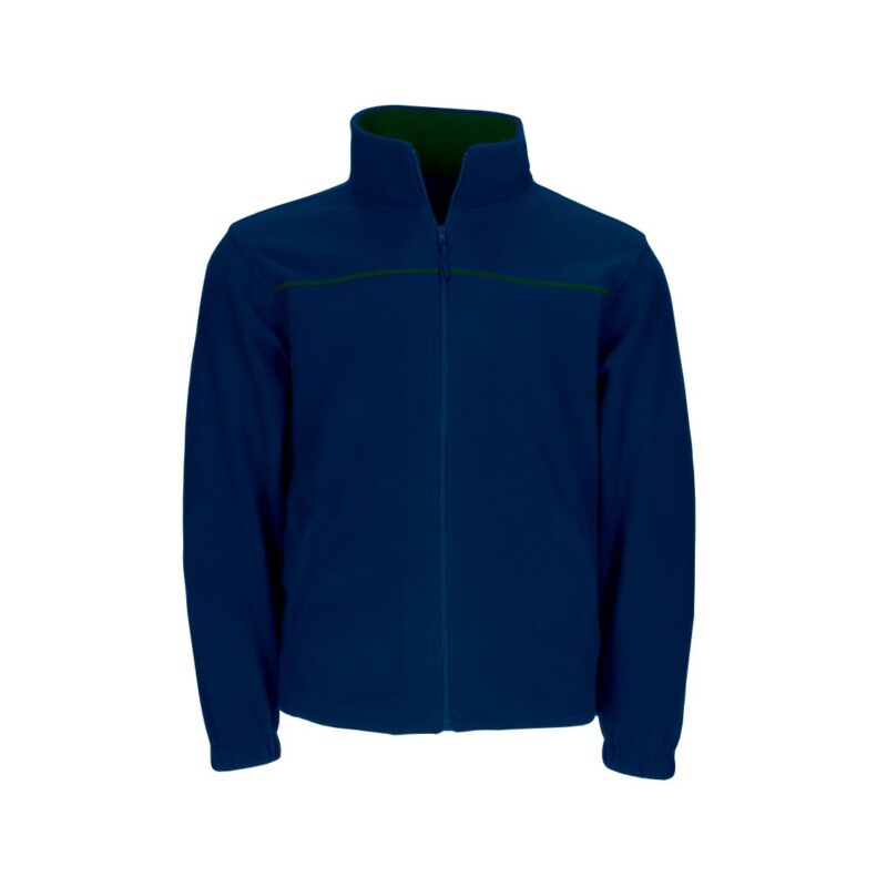 Casaco Polar Bicolor - Azul Marinho-Verde Garrafa, S