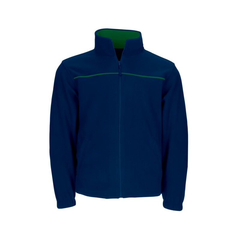 Casaco Polar Bicolor - Azul Marinho-Verde Kelly, S