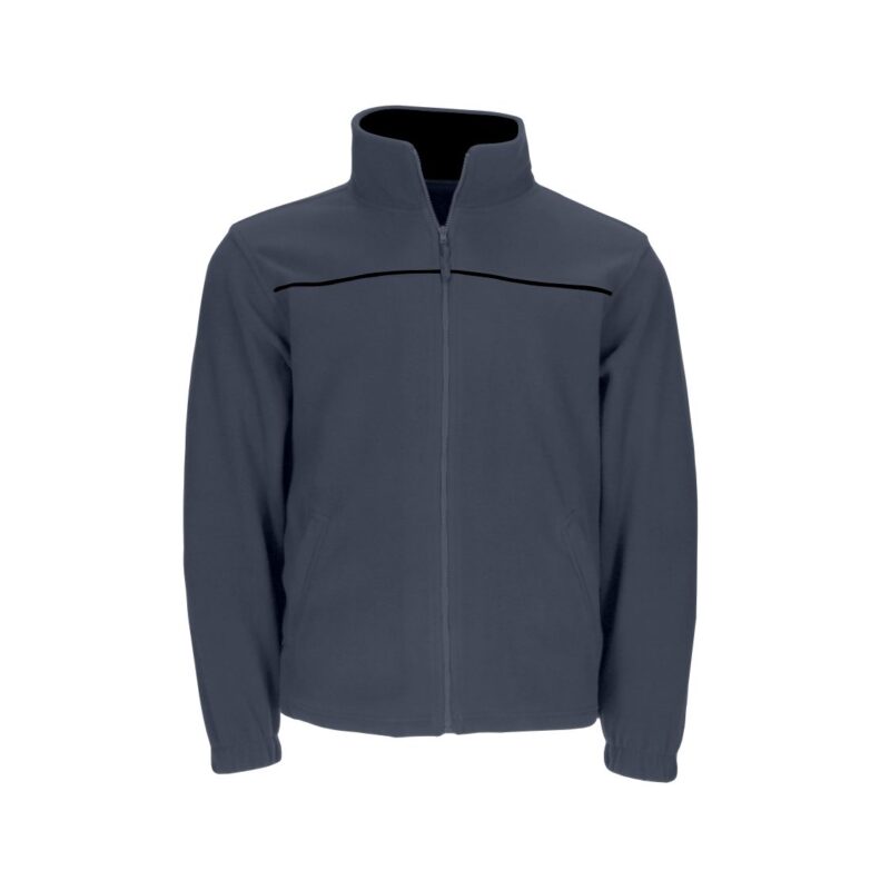Casaco Polar Bicolor - Cinza Cimento-Preto, XXL