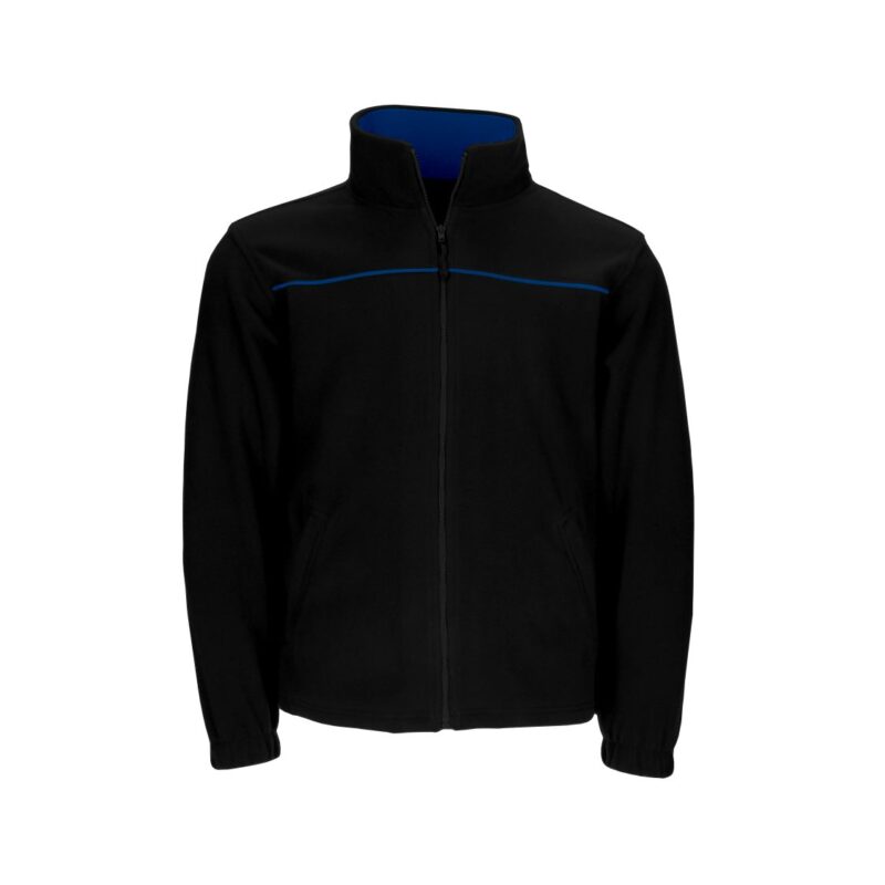 Casaco Polar Bicolor - Preto-Azul Porto, XXL