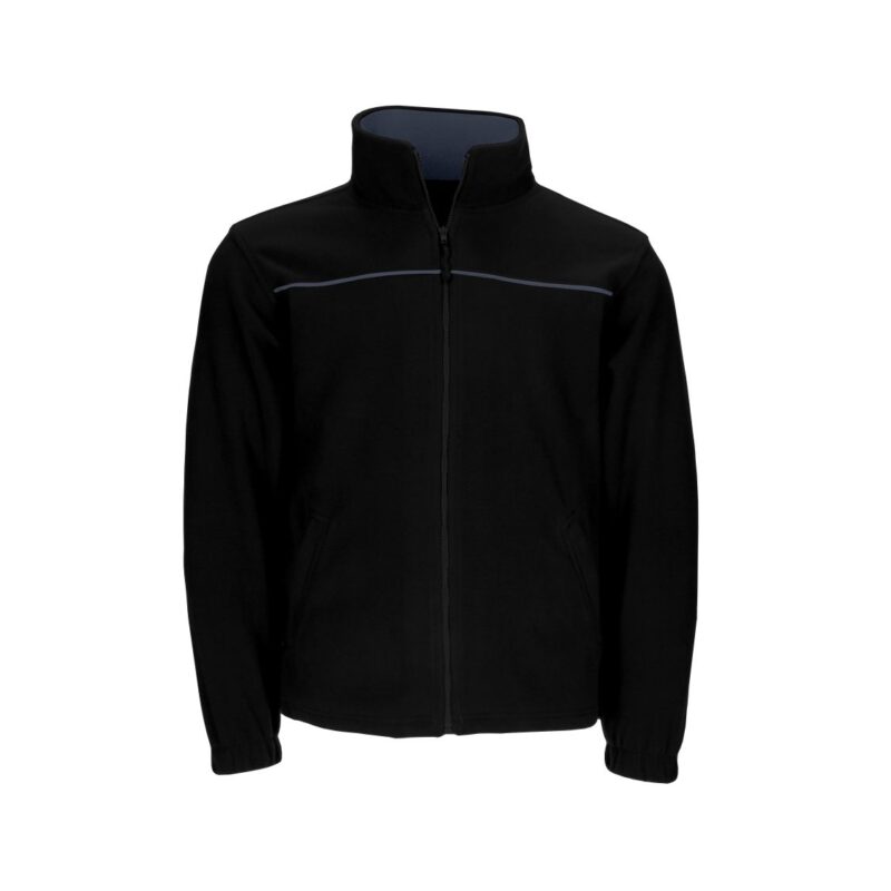 Casaco Polar Bicolor - Preto-Cinza Cimento, S