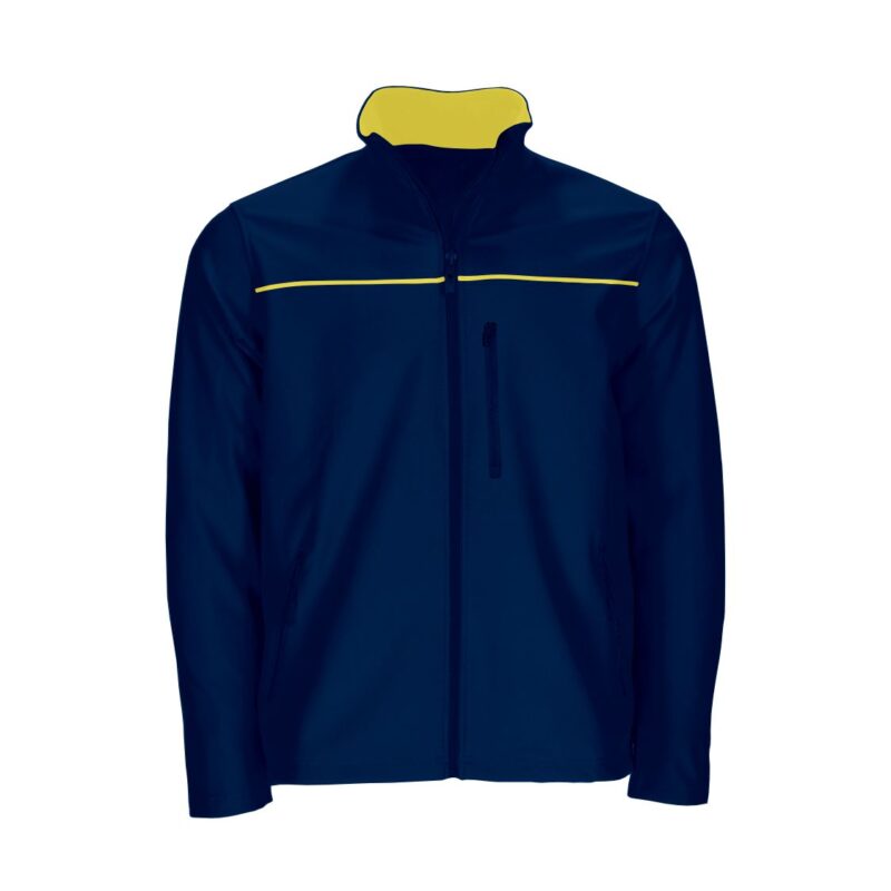 Casaco Softshell Bicolor - Azul Marinho-Amarelo, XL