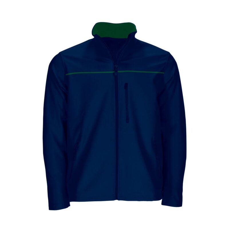 Casaco Softshell Bicolor - Azul Marinho-Verde Garrafa, S