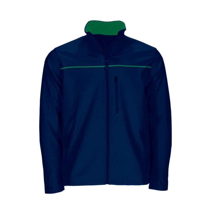 Casaco Softshell Bicolor - Azul Marinho-Verde Kelly, S