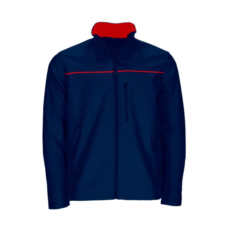 Casaco Softshell Bicolor - Azul Marinho-Vermelho, XXL