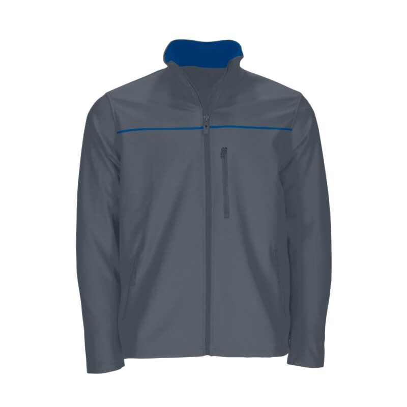 Casaco Softshell Bicolor - Cinza Cimento-Azul Porto, XXL