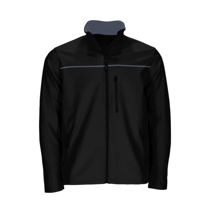 Casaco Softshell Bicolor - Preto-Cinza Cimento, S