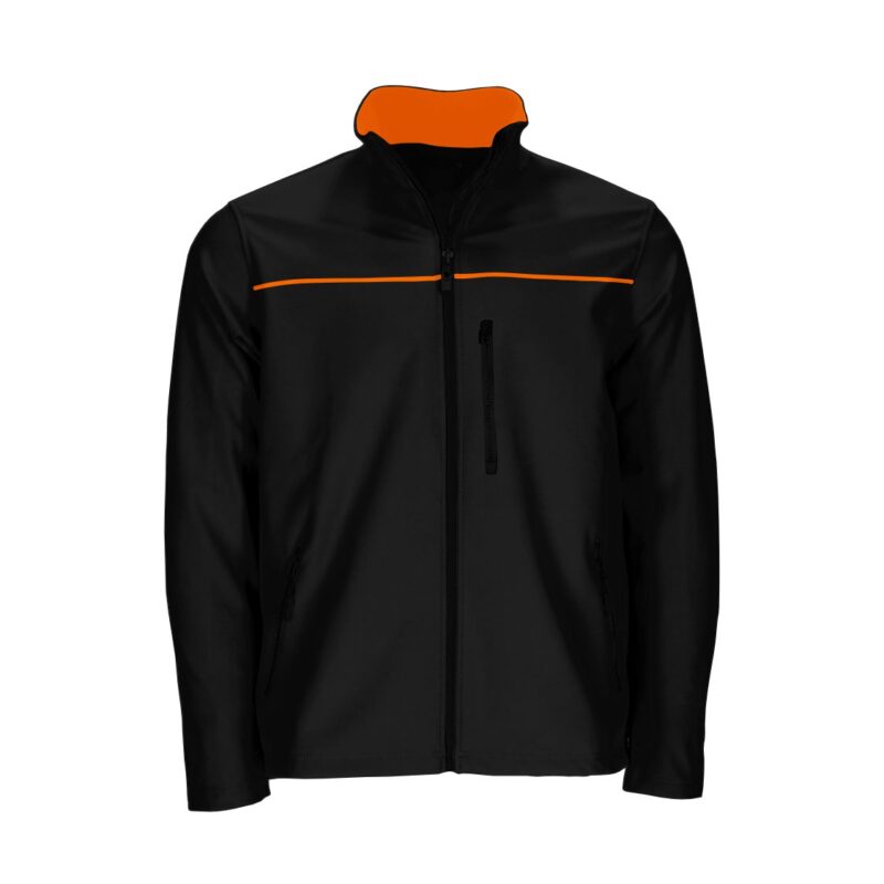 Casaco Softshell Bicolor - Preto-Laranja, XXL