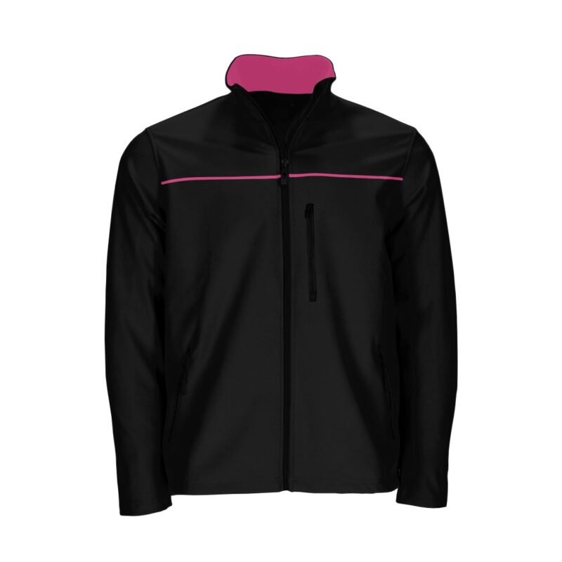 Casaco Softshell Bicolor - Preto-Rosa Magenta, S