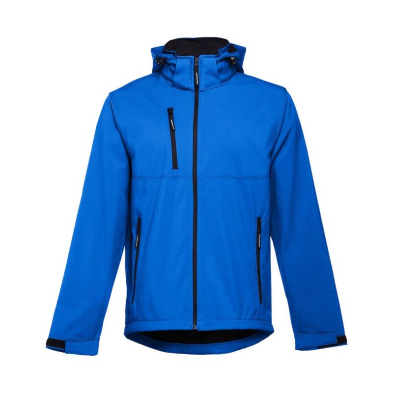 Casaco Softshell Com Capuz Amovível - Azul Real, S