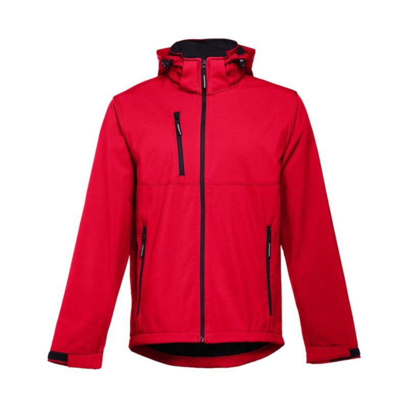 Casaco Softshell Com Capuz Amovível - Vermelho, M