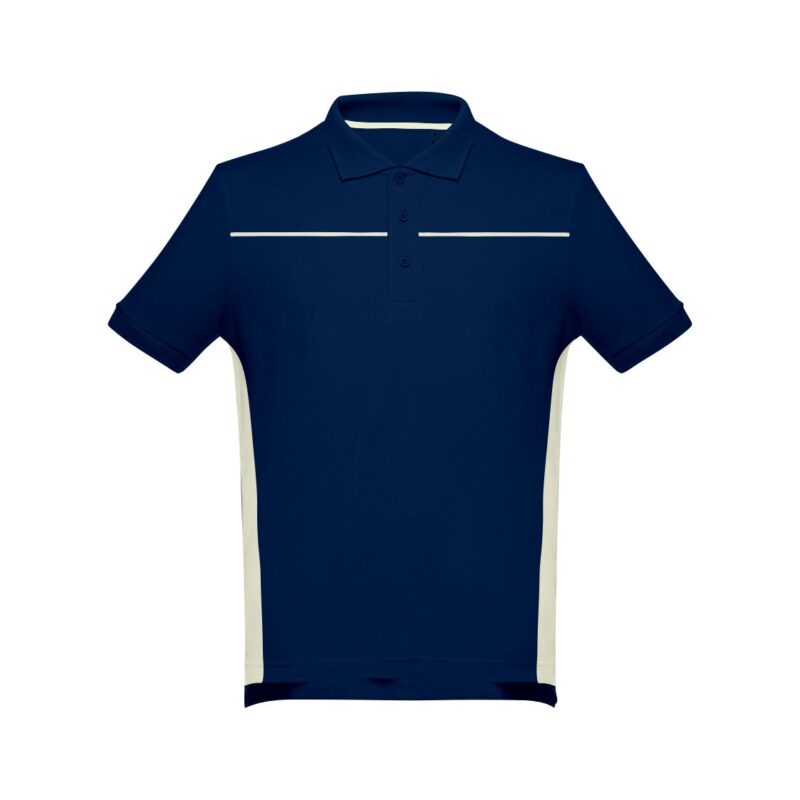 Polo Unissexo Bicolor - Azul Marinho-Bege, M