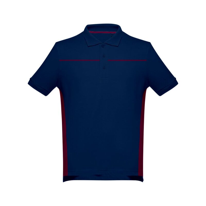 Polo Unissexo Bicolor - Azul Marinho-Grena Magno, L