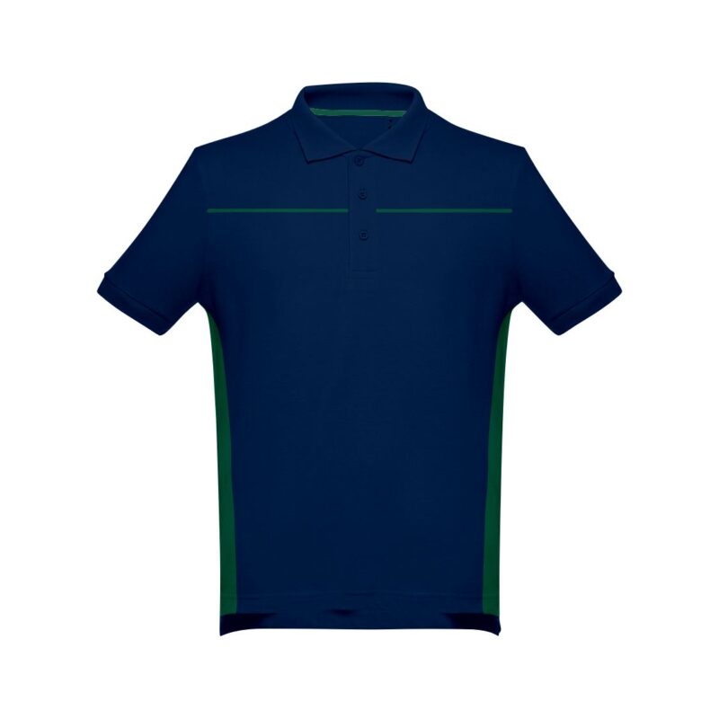 Polo Unissexo Bicolor - Azul Marinho-Verde Garrafa, L