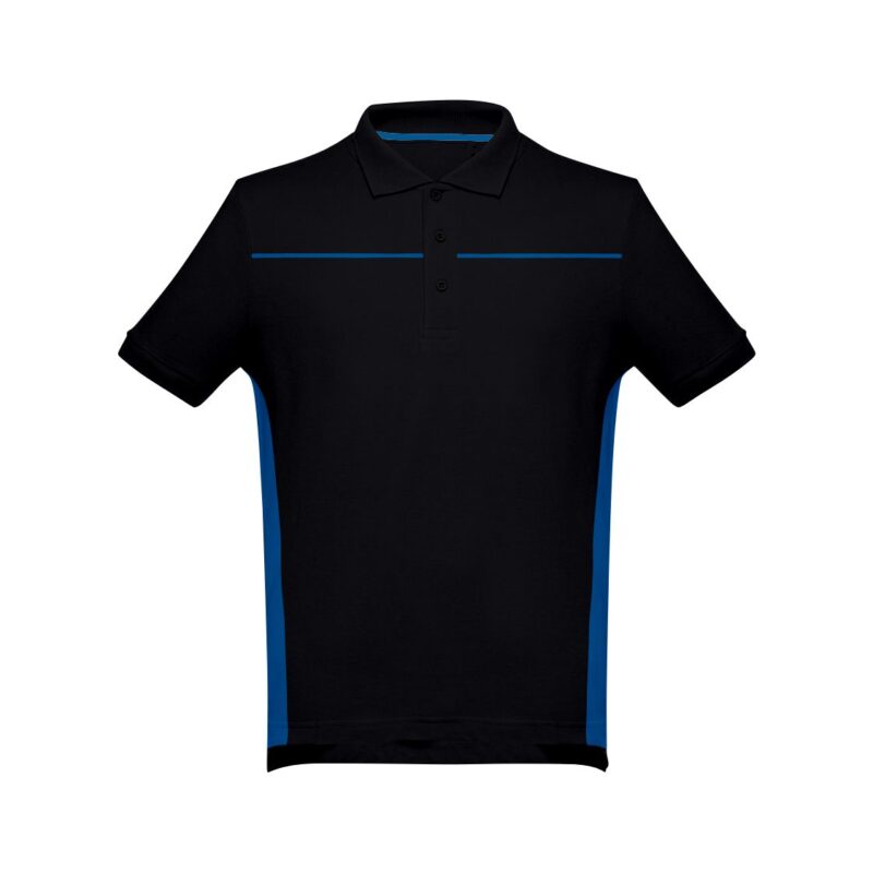 Polo Unissexo Bicolor - Preto-Azul Porto, L