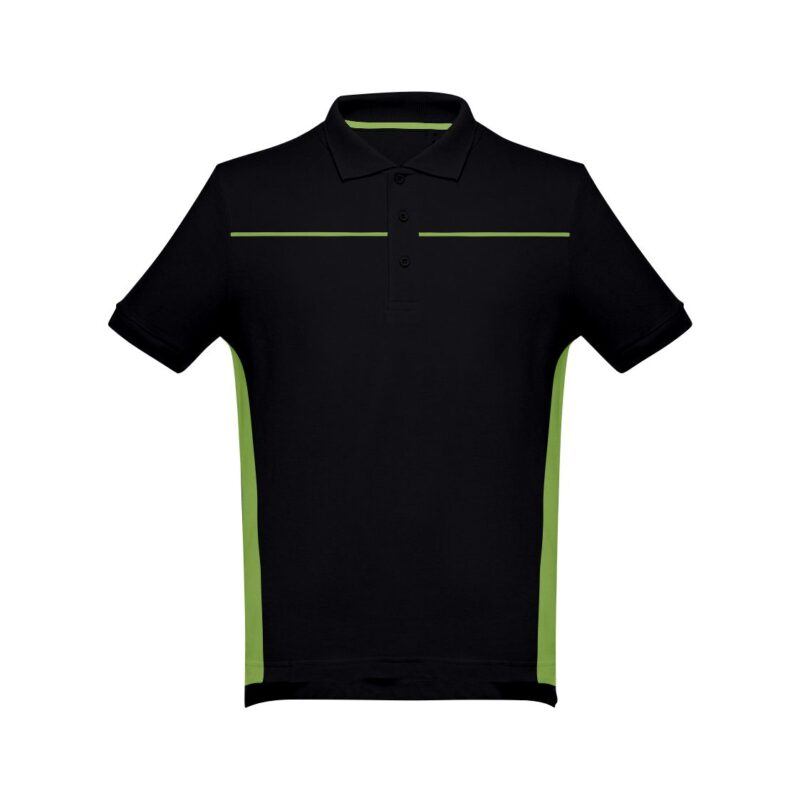 Polo Unissexo Bicolor - Preto-Verde Maçã, S