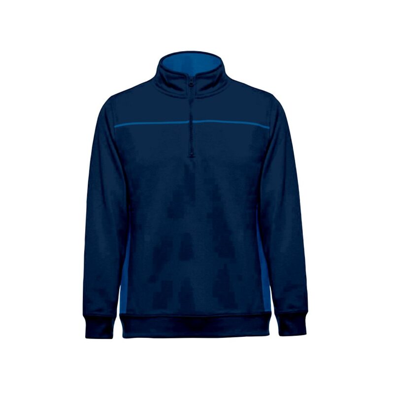 Sweat 1/4 Fecho Bicolor - Azul Marinho-Azul Porto
