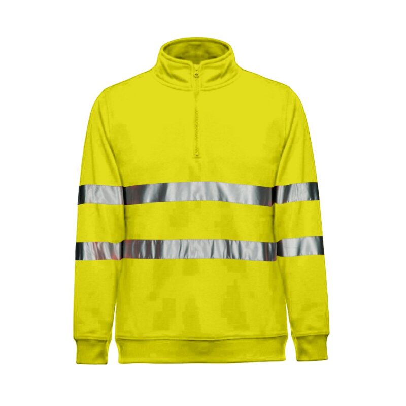 Sweatshirt Alta Visibilidade Refletora de Trabalho - Amarelo