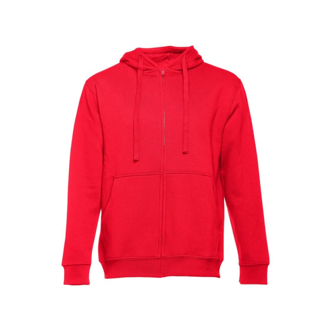 Sweat com Fecho e Capuz - Vermelho