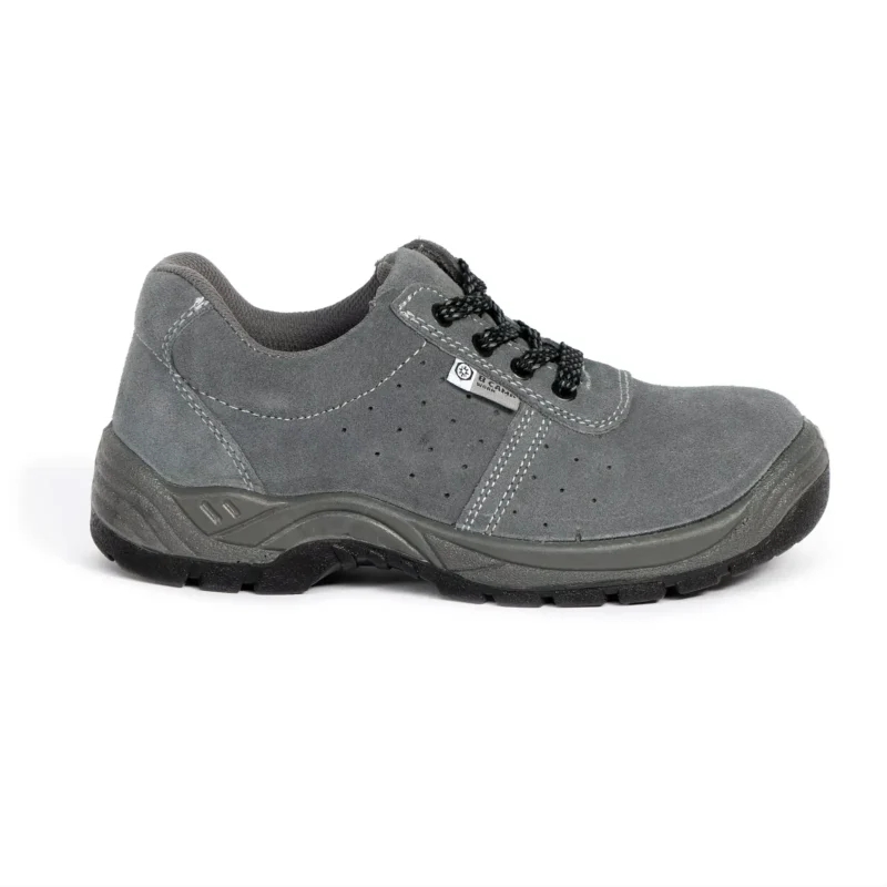 Sapato de Segurança S1P em Camurça com Biqueira e Palmilha em Aço Antiderrapante