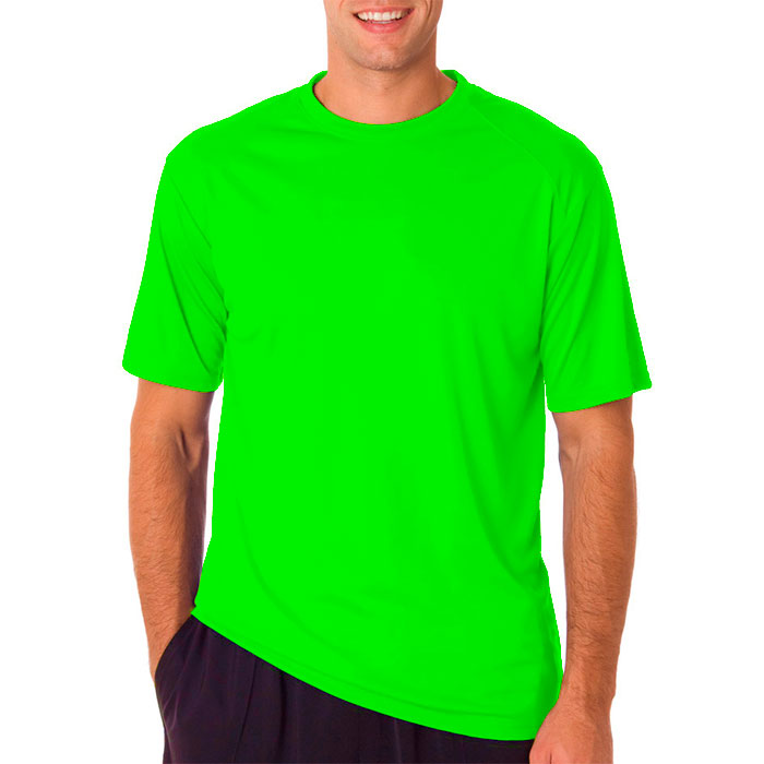 T-Shirts Unisexo 100% Poliester-  Gama Económica/Promocional - Verde Florescente